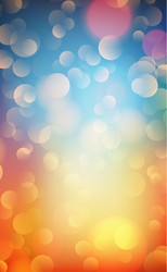 Multicolored blurry bokeh on a dark background vector