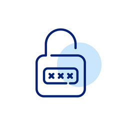 password and lock secure account access pixel vector image
