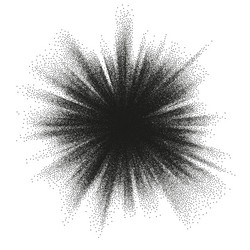 pointillism burst dots pattern sunburst abstract vector image