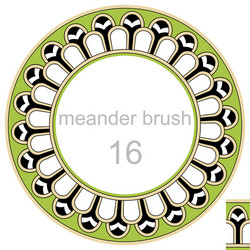 round frame ancient pattern vector image