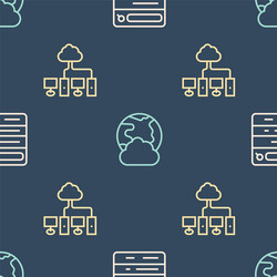 set line search engine computer network vector image