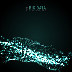 abstract 3d big data visualization tangled vector image