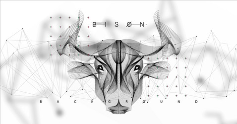 abstract image of a cow in the form space vector image