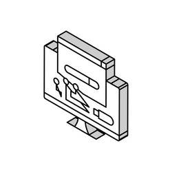 Driver software isometric icon vector