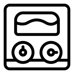 washing machine dashboard with buttons showing vector image
