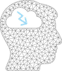 brainstorming polygonal frame mesh vector image