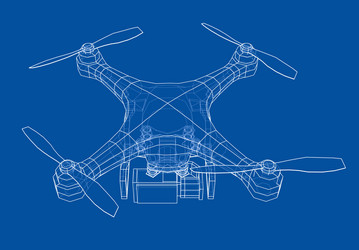 drone concept rendering of 3d vector