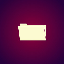 folder flat web icon vector image