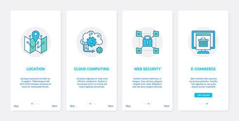 Website ecommerce internet cloud service ux ui vector