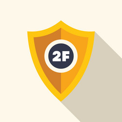 yellow shield protecting two factor authentication vector image