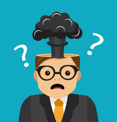 Brain Exploding with Confusion vector image