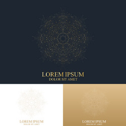 geometric abstract round form with connected line vector image