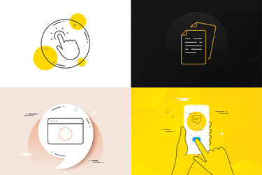 minimal set of corrupted file touchpoint vector image