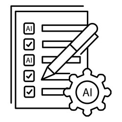 checklist icon for ai task management design vector image