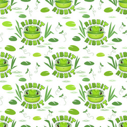 Frogs and Lily Pads Pattern vector image