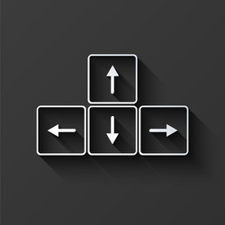 modern keyboard arrows button background vector image