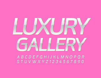 premium banner luxury galley white font vector