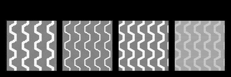 set of four abstract striped seamless patterns vector image