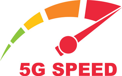 5g signal speed icon design Royalty Free Vector Image
