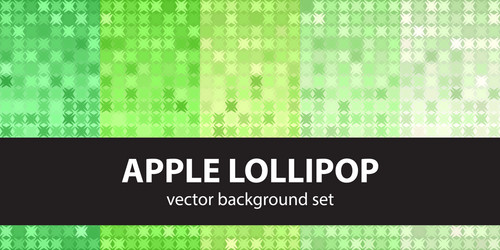 Abstract pattern set apple lollipop seamless vector