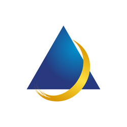 arc swoosh flashes triangle shape symbol design vector image