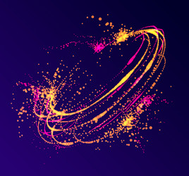 dots particles flowing vortex abstract background vector image