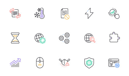 energy time and wrong file line icons for website vector image