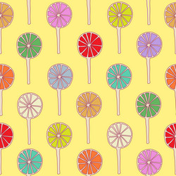 seamless pattern lollipops vector