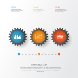 set of graphs diagrams and statistics icons vector image