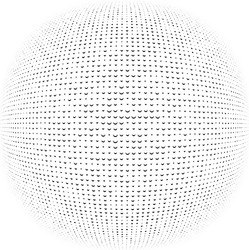 3d circular burst convex globe sphere orb distort vector image