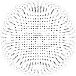 3d circular burst convex globe sphere orb distort vector