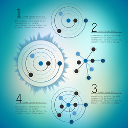 abstract network with circles eps10 vector image