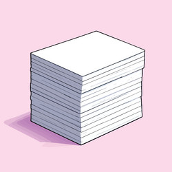 ai-generated stack of blank paper sheets creating vector image
