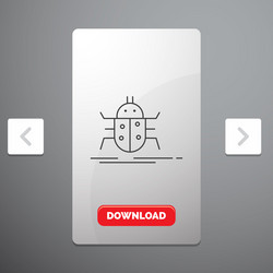 bug bugs insect testing virus line icon vector image