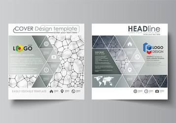 Business templates for square design brochure vector