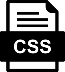 css file document icon vector image