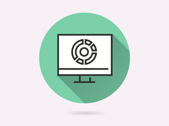 data visualization icon for graphic and web design vector image