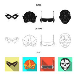 Isolated object of hero and mask symbol vector