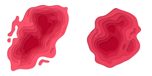 papercut multi layer red gradient background vector image