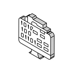 System software isometric icon vector