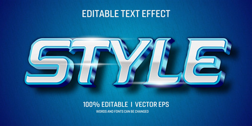 editable style 3d text effect with modern vector image