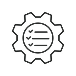 task completion icon in line design productivity vector image