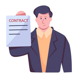 Employee contract Royalty Free Vector Image - VectorStock