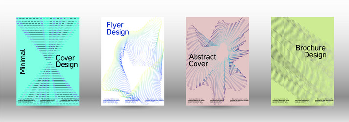 minimal cover design with linear waves vector image