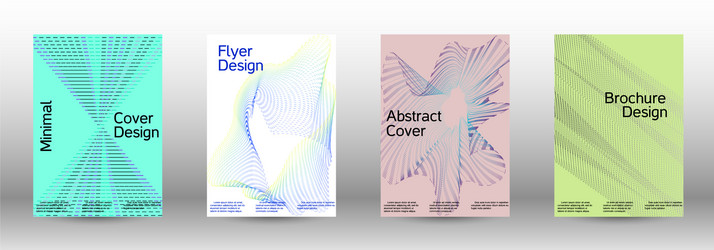 minimal cover design with linear waves vector