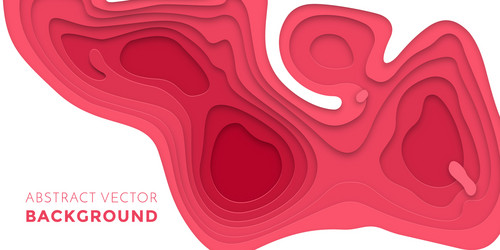 papercut red white multi layer gradient background vector image