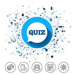 quiz sign icon questions and answers game vector image