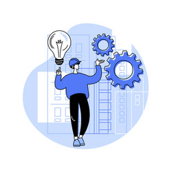 building information modeling abstract concept vector image