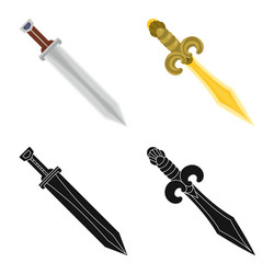 isolated object game and armor sign set vector image