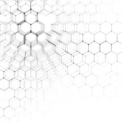 chemistry 3d pattern hexagonal molecule structure vector image